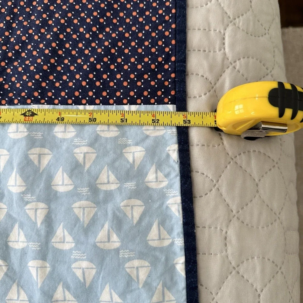 Handmade Patchwork Quilt Beach Nautical Sea Boat Sail Kelle Kaufman Good Seasons